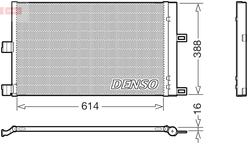 DENSO Kondensor, klimaanlæg dcn99080 for TESLA