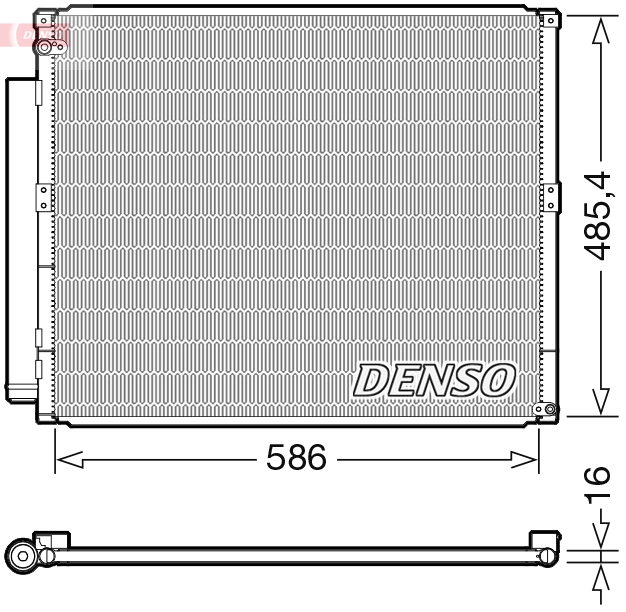 DENSO Kondensor, klimaanlæg dcn50113 for TOYOTA