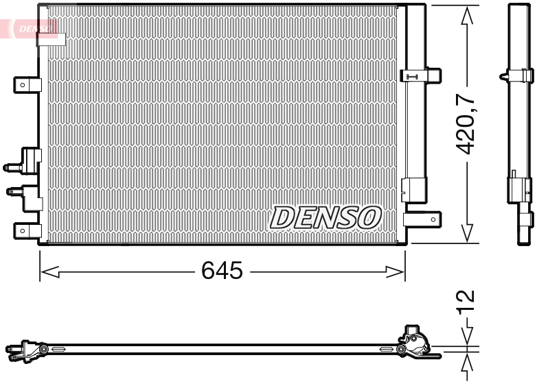DENSO Kondensor, klimaanlæg dcn01024 for ALFA ROMEO