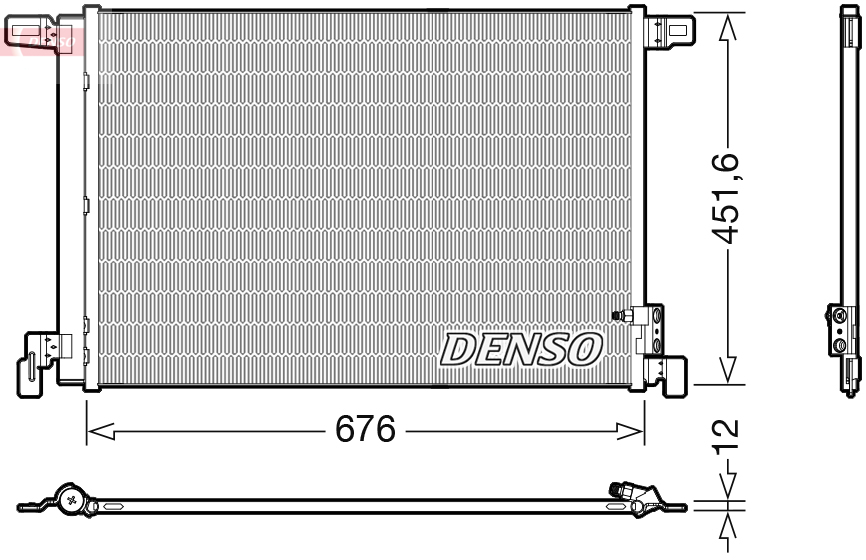 DENSO Kondensor, klimaanlæg dcn02008 for VW