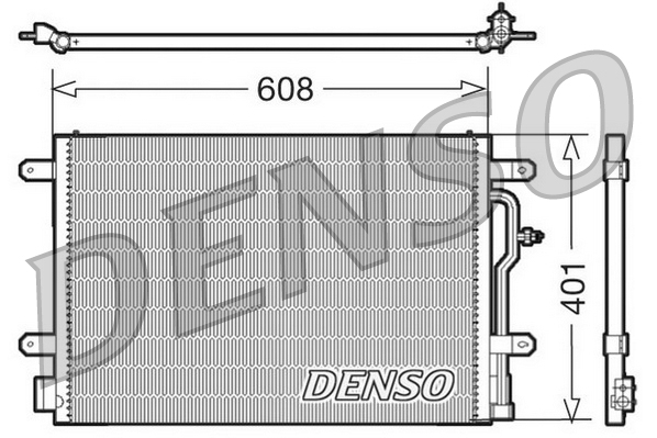 DENSO Kondensor, klimaanlæg dcn02012 for VAG AUDI