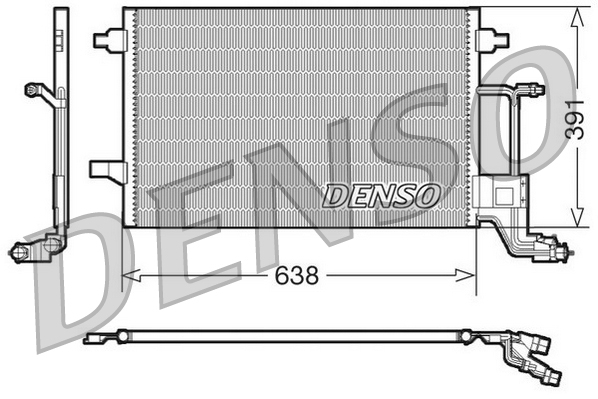 DENSO Kondensor, klimaanlæg dcn02014 for AUDI VAG