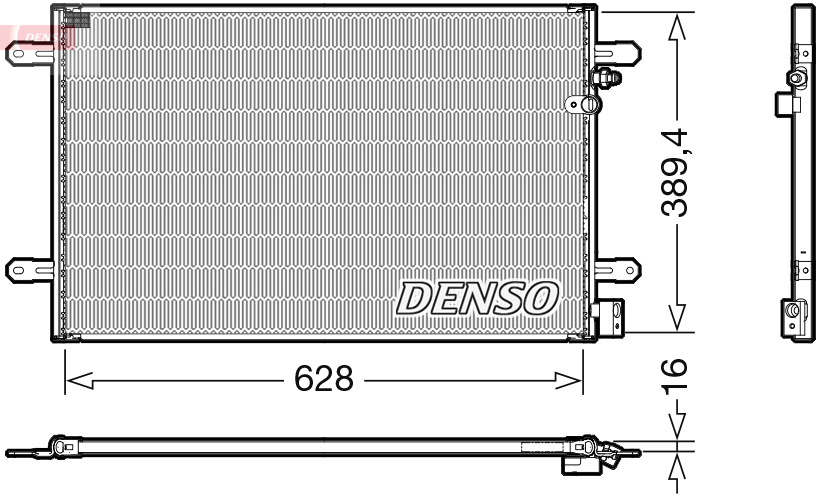 DENSO Kondensor, klimaanlæg dcn02037 for VAG