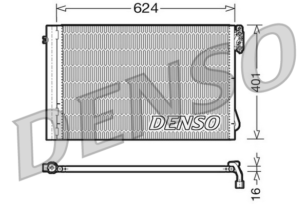 DENSO Kondensor, klimaanlæg dcn05011 for BMW