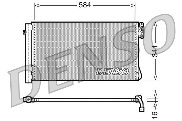 DENSO Kondensor, klimaanlæg dcn05012 for BMW