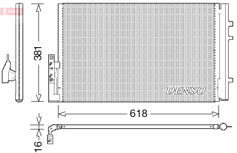 DENSO Kondensor, klimaanlæg dcn05014 for BMW