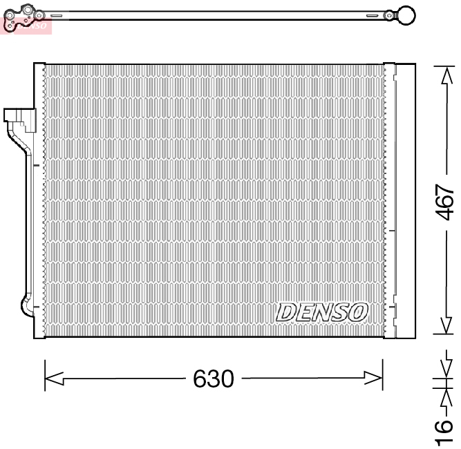 DENSO Kondensor, klimaanlæg dcn05029 for BMW