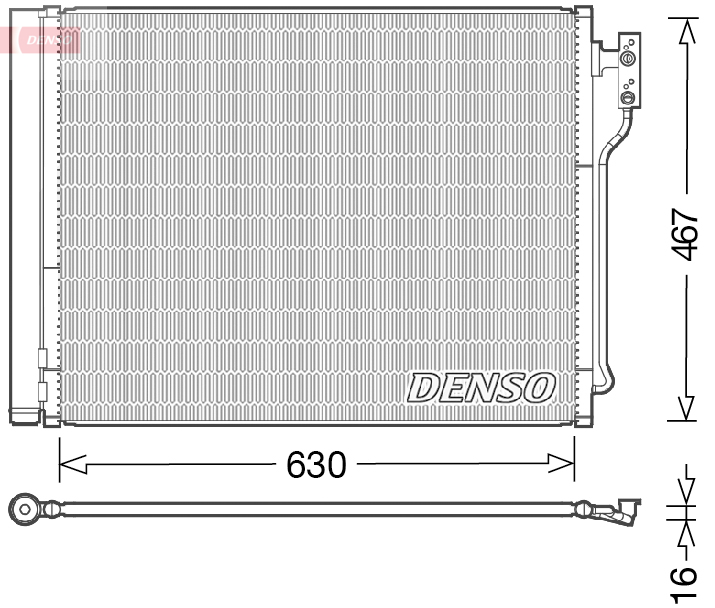 DENSO Kondensor, klimaanlæg dcn05031 for BMW