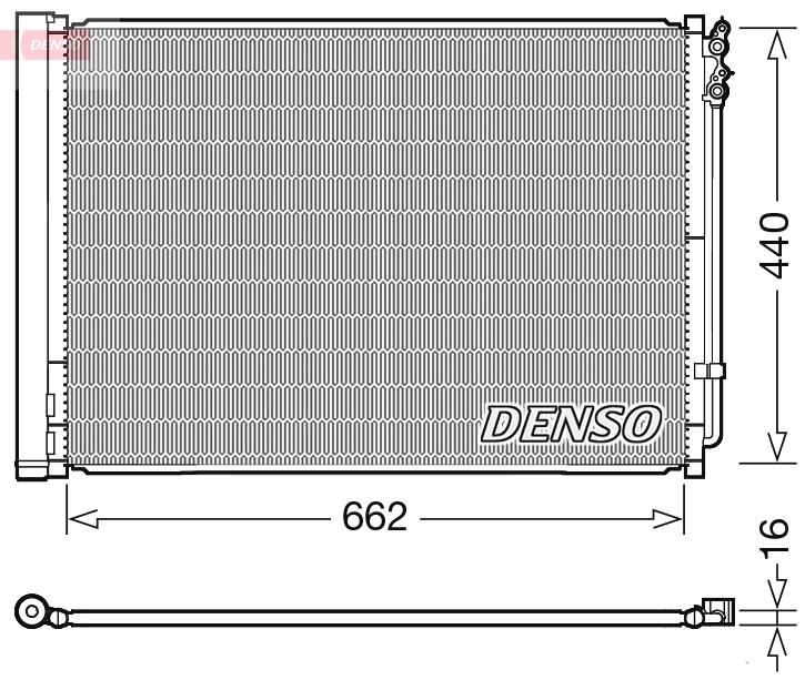 DENSO Kondensor, klimaanlæg dcn05032 for BMW