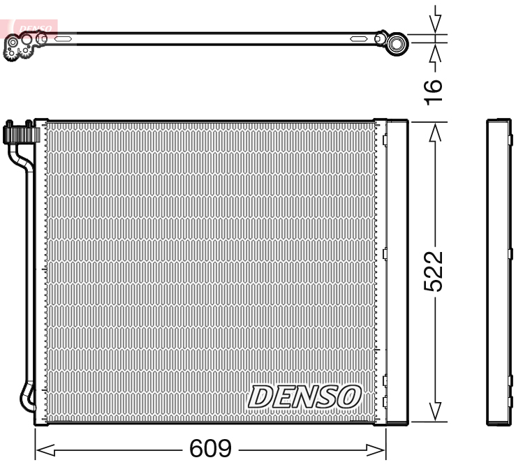 DENSO Kondensor, klimaanlæg dcn05034 for BMW