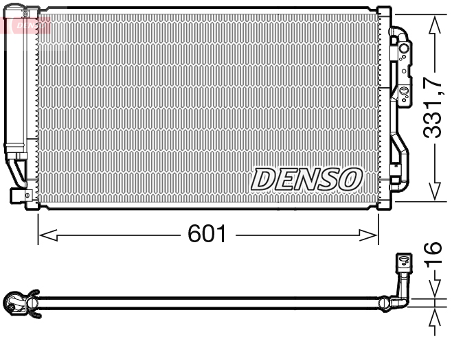 DENSO Kondensor, klimaanlæg dcn05035 for BMW