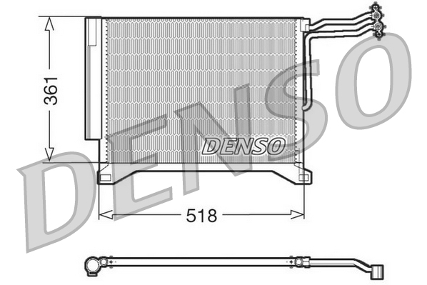 DENSO Kondensor, klimaanlæg dcn05100 for BMW MINI