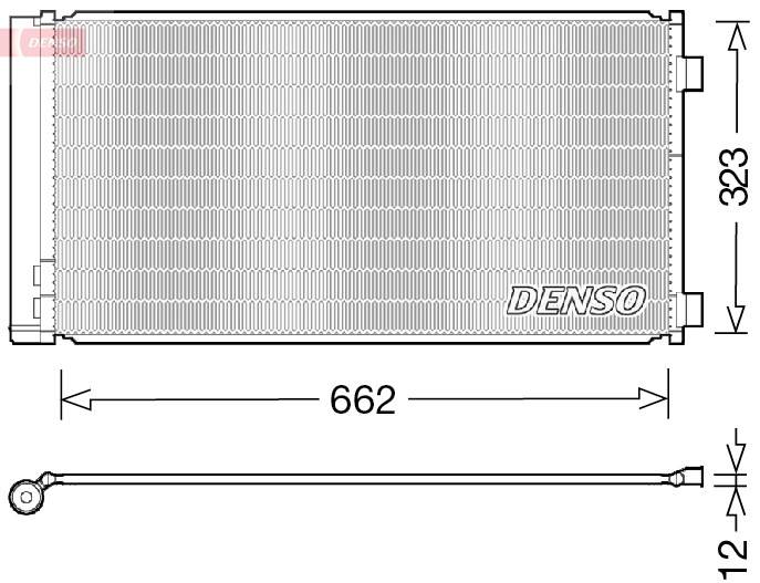 DENSO Kondensor, klimaanlæg dcn05103 for BMW