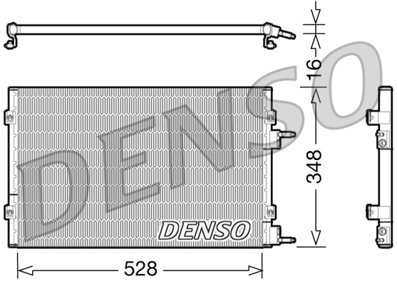 DENSO Kondensor, klimaanlæg dcn06003 for CHRYSLER