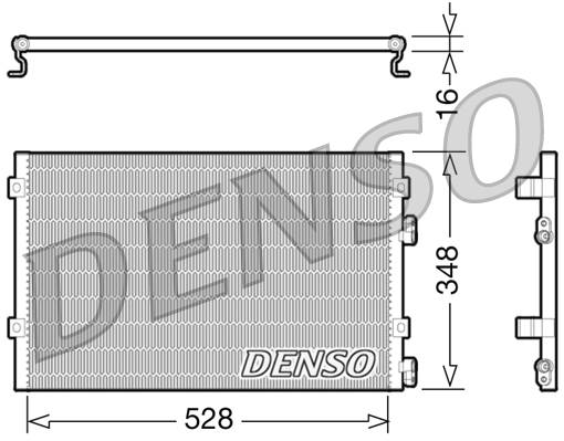 DENSO Kondensor, klimaanlæg dcn06004 for CHRYSLER