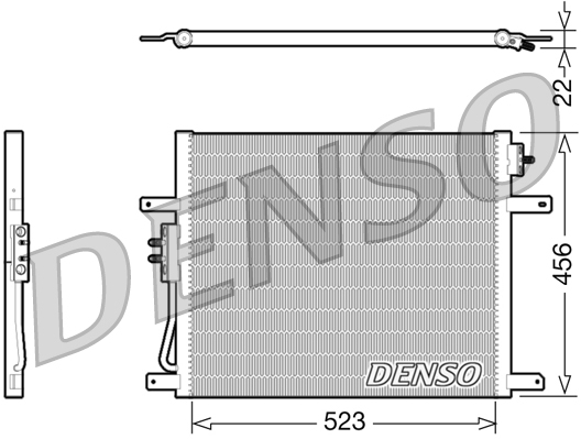 DENSO Kondensor, klimaanlæg dcn06008 for JEEP
