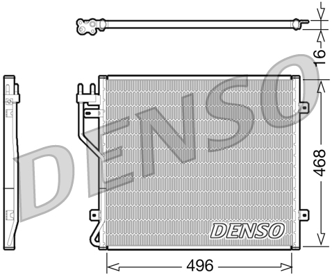 DENSO Kondensor, klimaanlæg dcn06010 for CHRYSLER JEEP