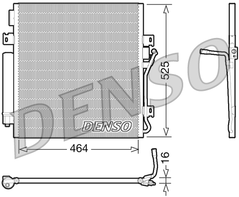 DENSO Kondensor, klimaanlæg dcn06011 for JEEP DODGE CHRYSLER