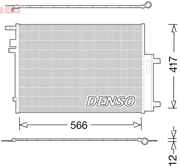 DENSO Kondensor, klimaanlæg dcn06017 for JEEP