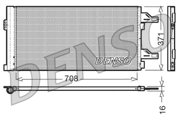 DENSO Kondensor, klimaanlæg dcn07002 for FIAT CITROËN/PEUGEOT PEUGEOT CITROËN
