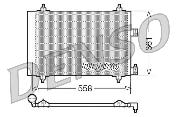 DENSO Kondensor, klimaanlæg dcn07005 for CITROËN/PEUGEOT