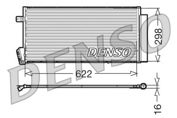DENSO Kondensor, klimaanlæg dcn09018 for FIAT