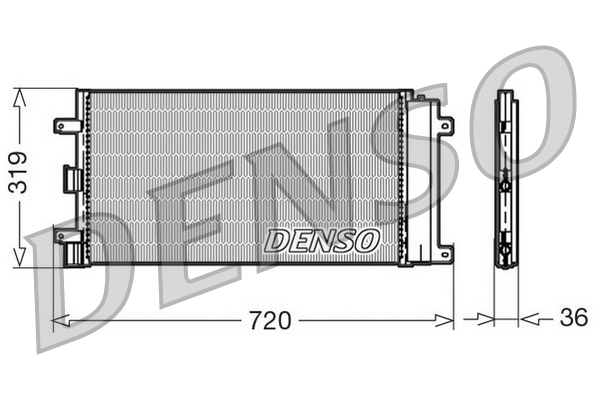 DENSO Kondensor, klimaanlæg dcn09042 for FIAT