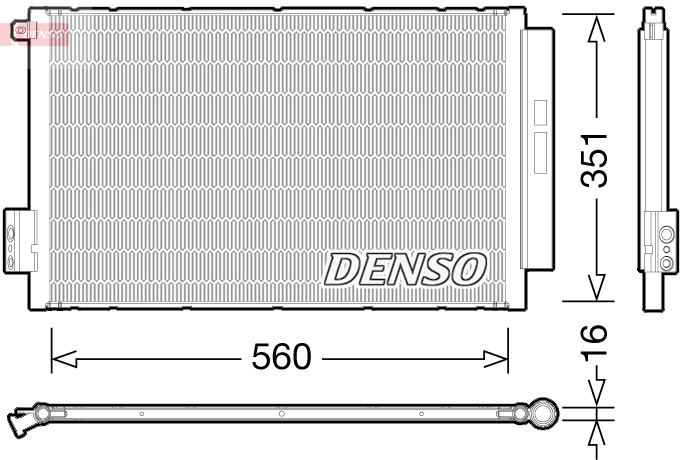 DENSO Kondensor, klimaanlæg dcn09043 for FIAT