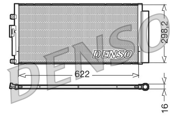 DENSO Kondensor, klimaanlæg dcn09046 for FIAT