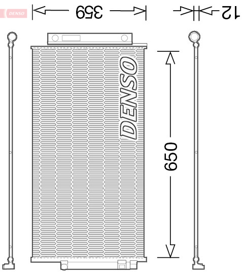 DENSO Kondensor, klimaanlæg dcn09047 for FIAT
