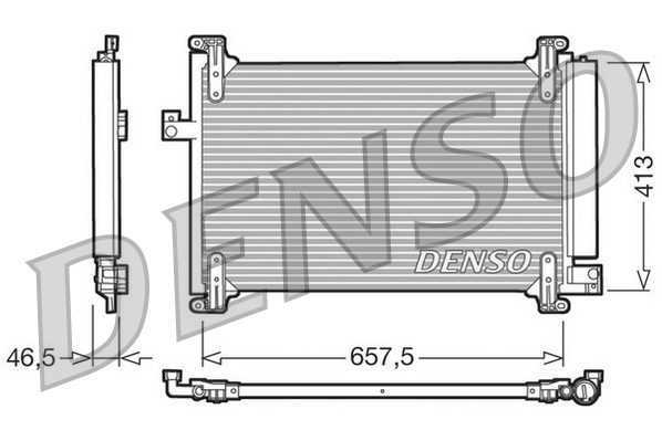 DENSO Kondensor, klimaanlæg dcn09083 for FIAT