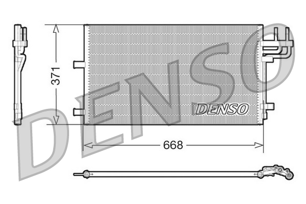 DENSO Kondensor, klimaanlæg dcn10007 for FORD