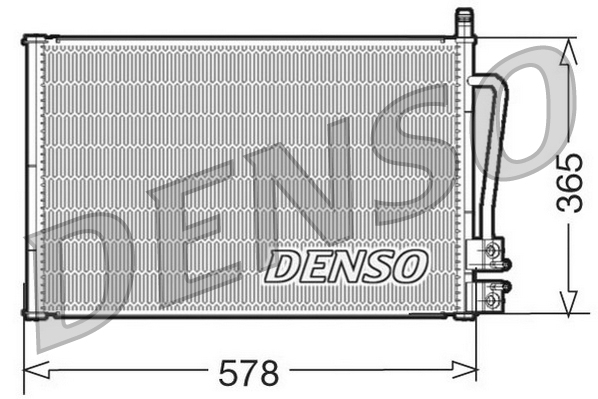 DENSO Kondensor, klimaanlæg dcn10008 for FORD MAZDA