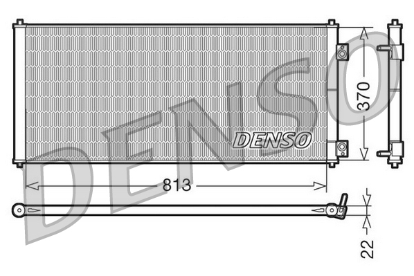DENSO Kondensor, klimaanlæg dcn10018 for FORD