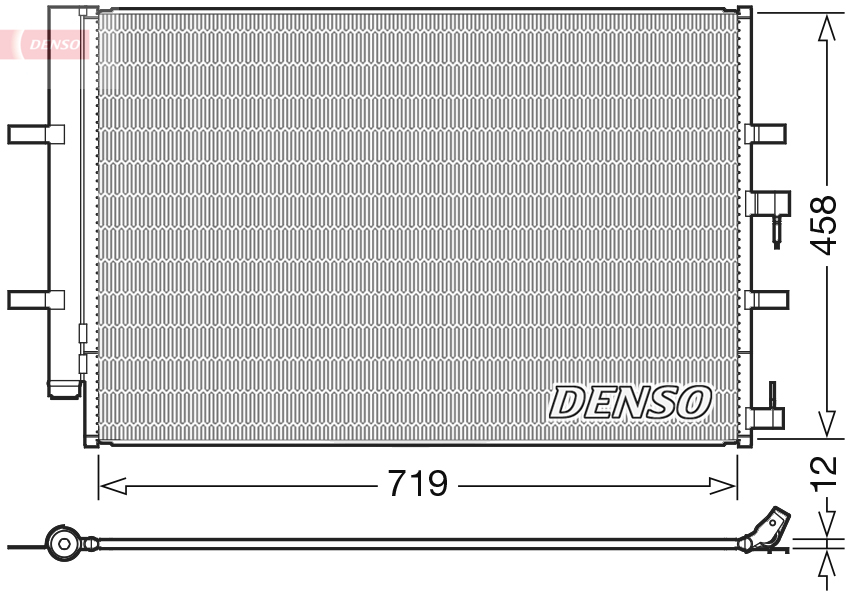 DENSO Kondensor, klimaanlæg dcn10036 for FORD