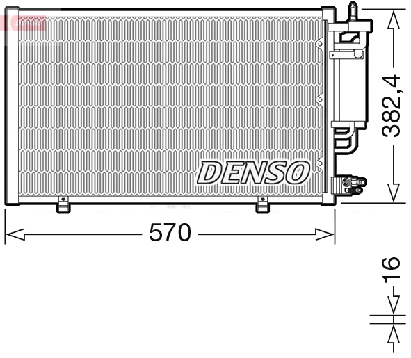 DENSO Kondensor, klimaanlæg dcn10051 for FORD