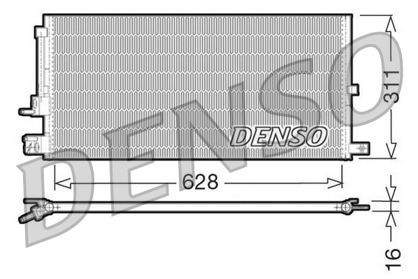 DENSO Kondensor, klimaanlæg dcn11007 for JAGUAR