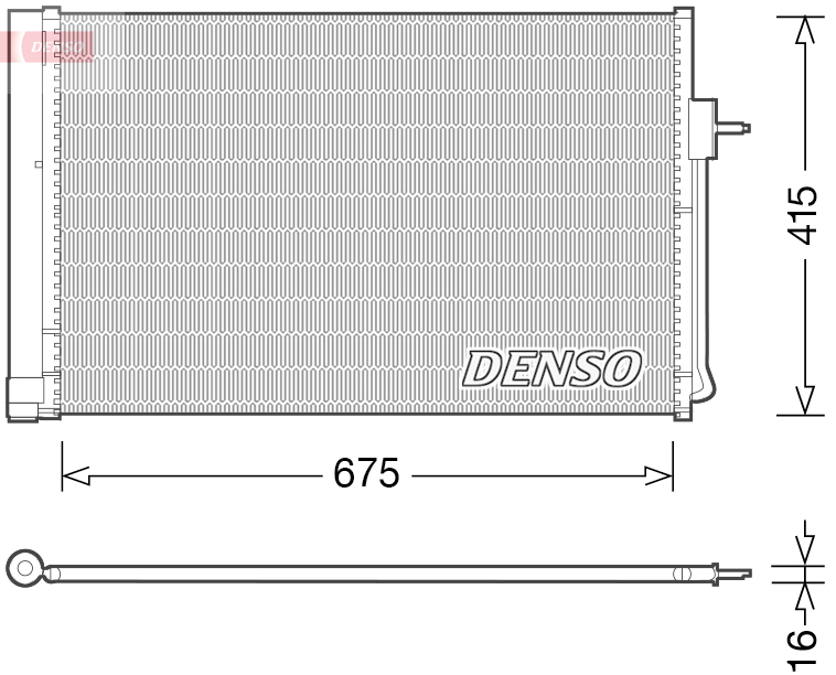 DENSO Kondensor, klimaanlæg dcn15001 for OPEL GENERAL MOTORS