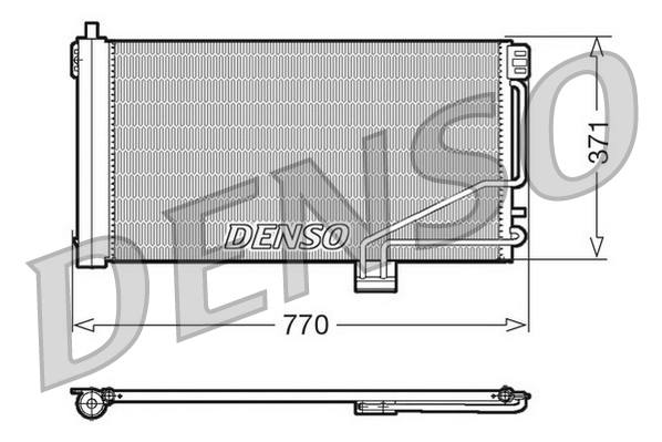DENSO Kondensor, klimaanlæg dcn17014 for MERCEDES-BENZ