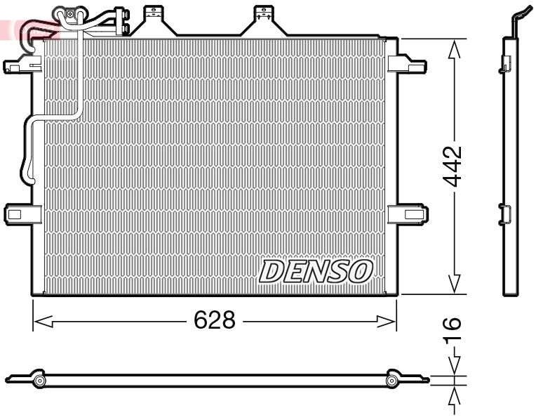 DENSO Kondensor, klimaanlæg dcn17018 for MERCEDES-BENZ