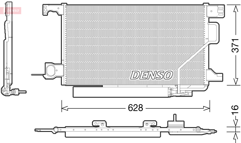 DENSO Kondensor, klimaanlæg dcn17026 for MERCEDES-BENZ