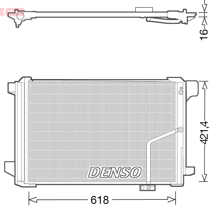 DENSO Kondensor, klimaanlæg dcn17035 for MERCEDES-BENZ