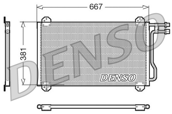 DENSO Kondensor, klimaanlæg dcn17055 for MERCEDES-BENZ