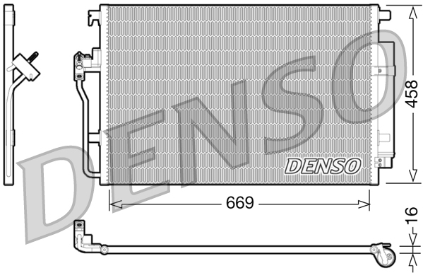 DENSO Kondensor, klimaanlæg dcn17056 for MERCEDES-BENZ VW