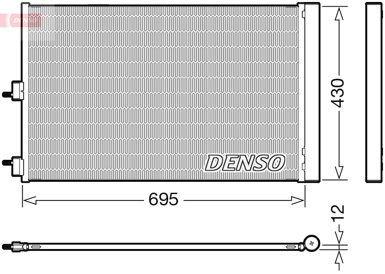 DENSO Kondensor, klimaanlæg dcn17061 for MERCEDES-BENZ