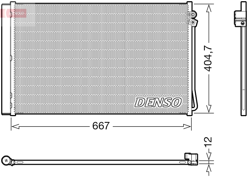 DENSO Kondensor, klimaanlæg dcn17062 for MERCEDES-BENZ