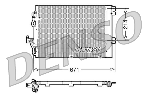 DENSO Kondensor, klimaanlæg dcn20009 for OPEL VAUXHALL