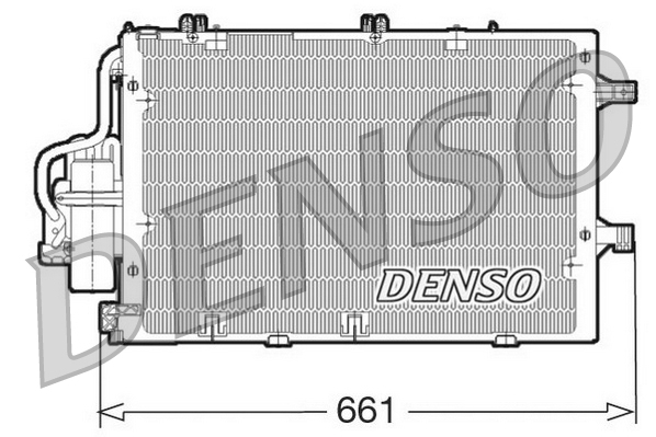 DENSO Kondensor, klimaanlæg dcn20015 for OPEL VAUXHALL