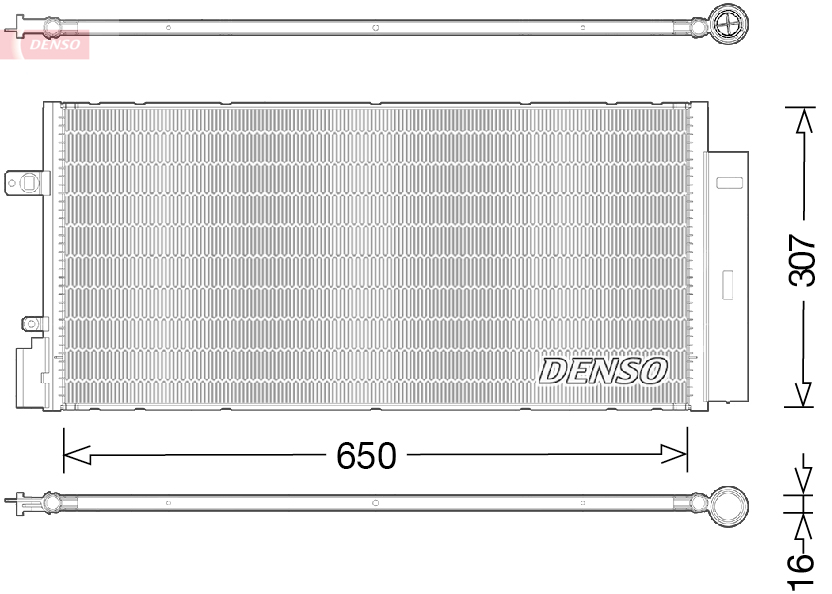 DENSO Kondensor, klimaanlæg dcn20024 for VAUXHALL