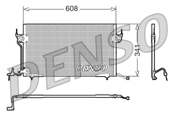 DENSO Kondensor, klimaanlæg dcn21010 for PEUGEOT CITROËN/PEUGEOT